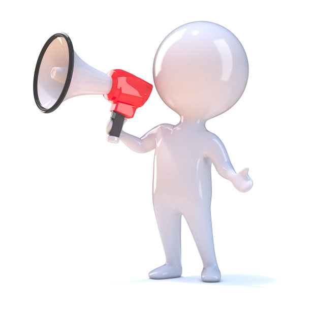 3d带扩音器的小人图片下载