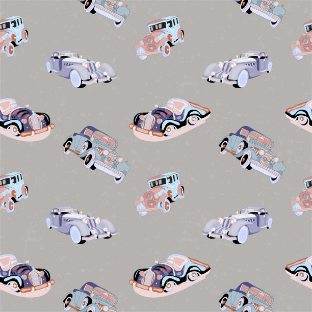 复古车无缝模式图片下载