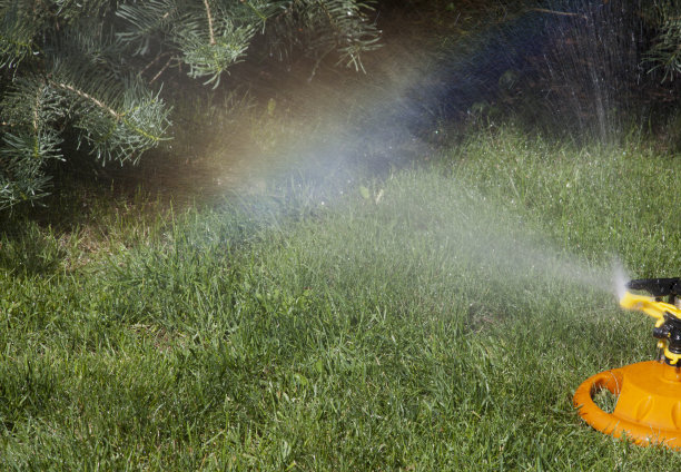 草坪灌溉装置。图片下载