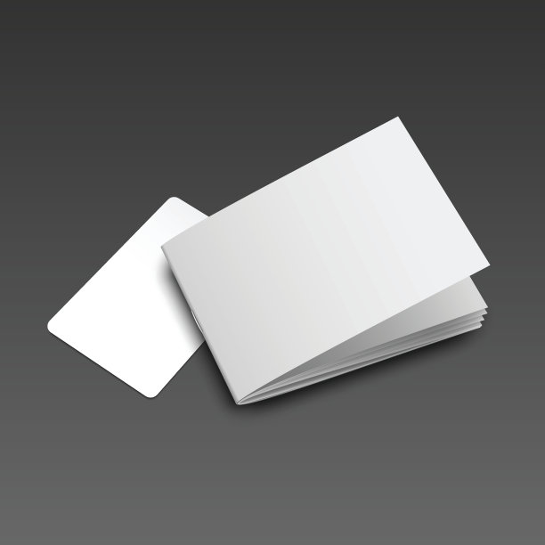 名片小册子模型黑色图片下载