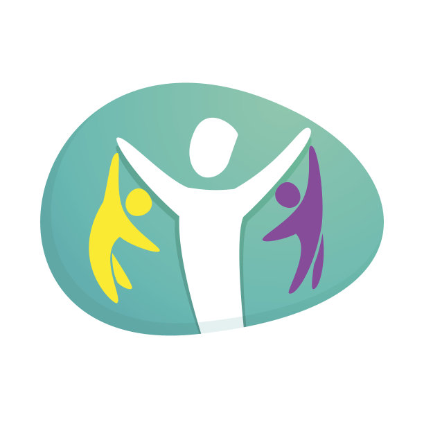 色彩缤纷的幸福家庭图标设计。图片下载