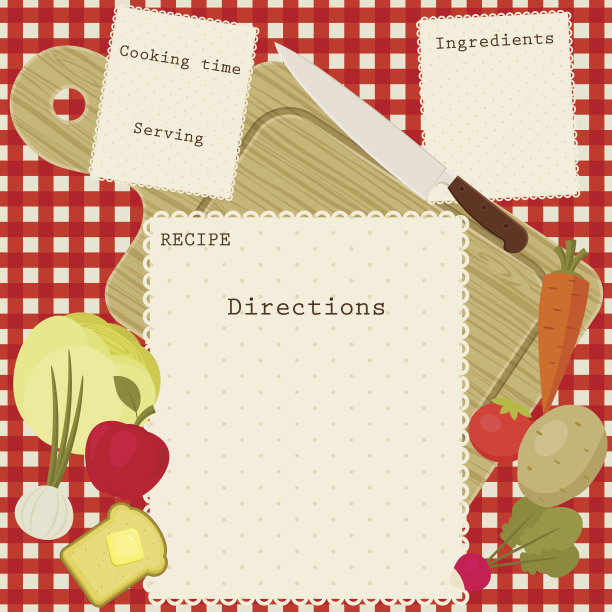 向量食谱卡图片下载