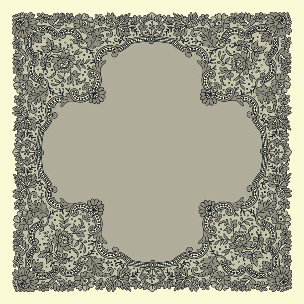 黑色花边桌巾。图片下载