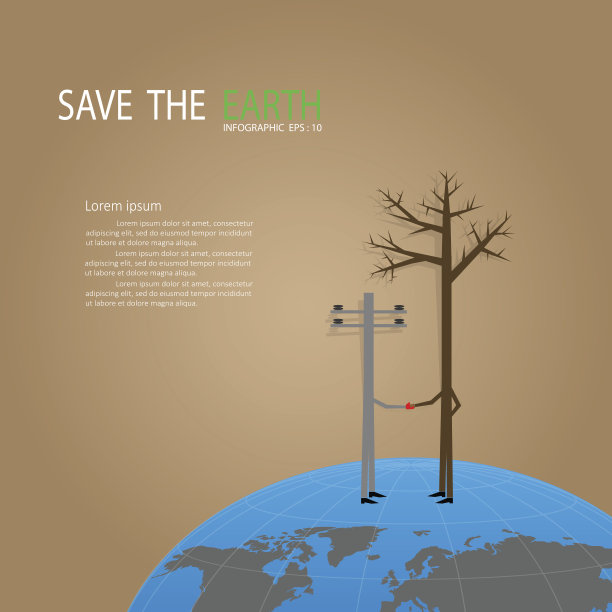 节约能源的理念。模板矢量文件eps 10图片下载
