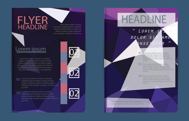 抽象矢量模板设计，宣传册，网站，页面，叶子图片下载