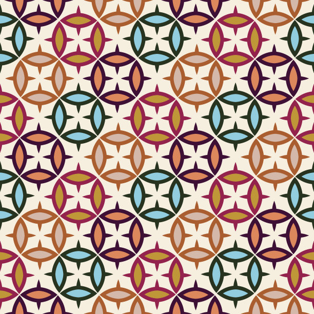 抽象东方无缝图案素材图片