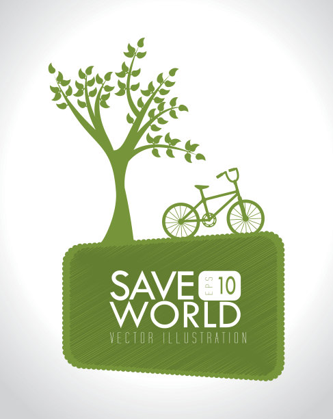 生态设计，矢量插图。素材图片