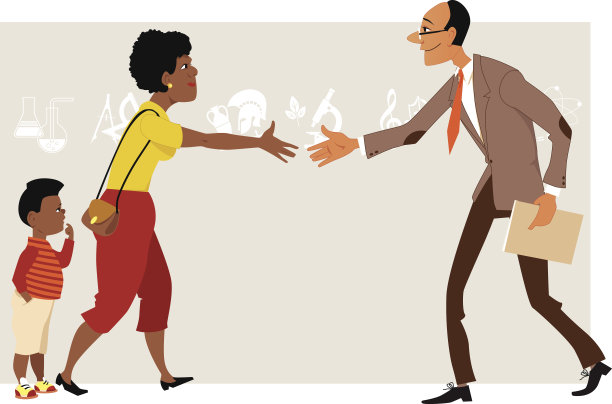 家长见老师素材图片