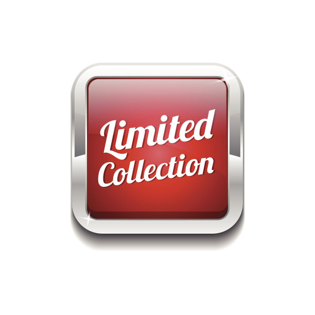 有限的集合红色矢量图标按钮图片下载