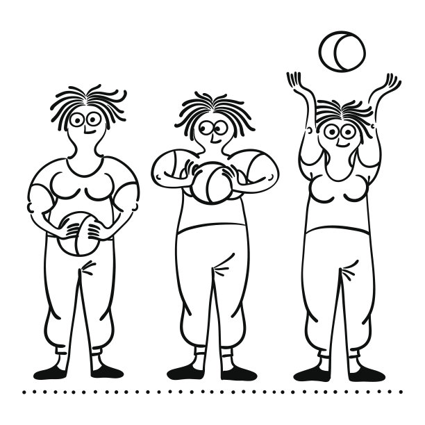 老妇人的运动。普拉提动作设置图片下载