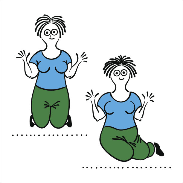 老妇人的运动。普拉提动作设置图片下载