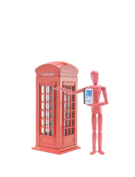 电话通信的过去和现在图片下载