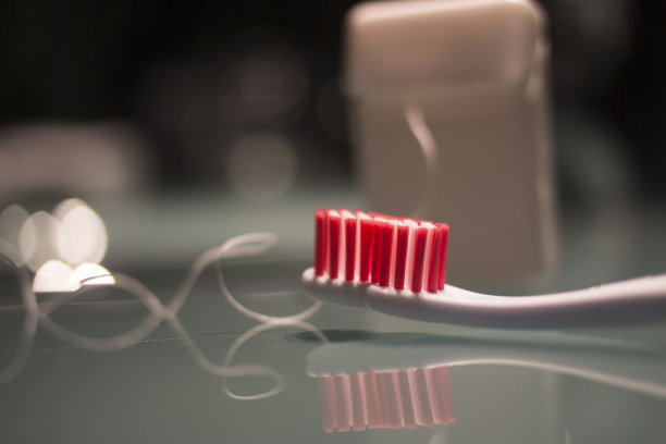 牙刷和牙线蜡胶带图片下载