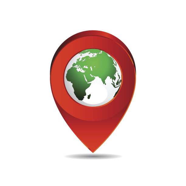 地图针指针图标欧洲，地图由美国宇航局提供图片下载