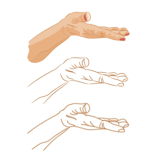 人的右手向量图片下载