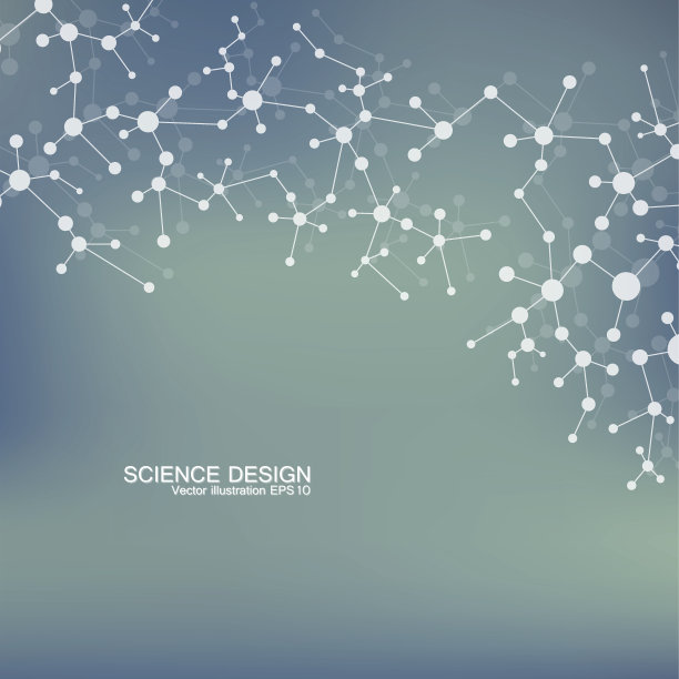 DNA和神经元的结构分子。原子结构。化合物图片下载