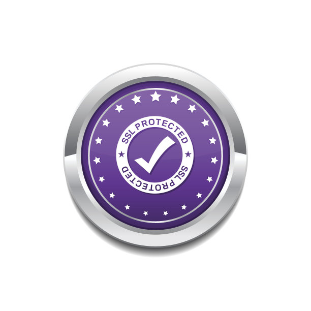 SSL保护紫色矢量图标按钮图片下载