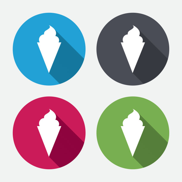 冰淇淋标志图标。甜蜜的象征。图片下载