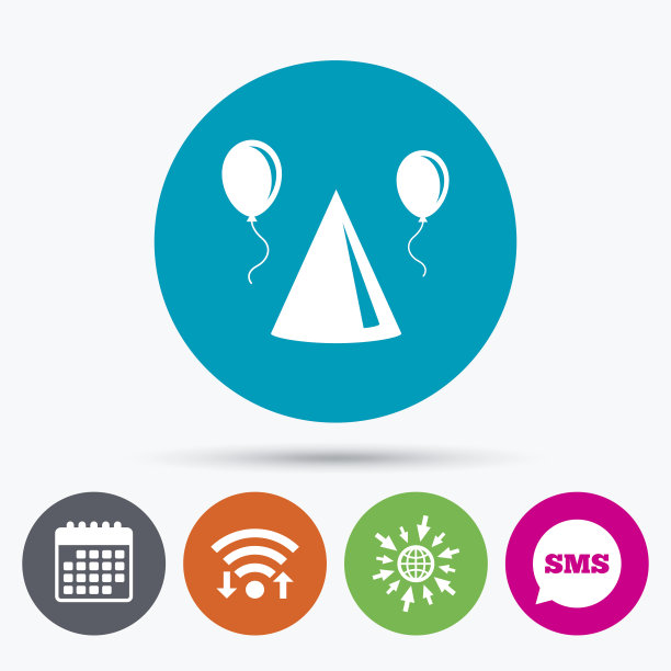 帽标志图标。生日庆祝活动标志图片下载