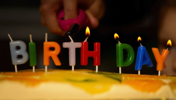 点燃生日蜡烛图片下载