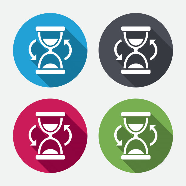 沙漏标志图标。沙漏象征。图片下载