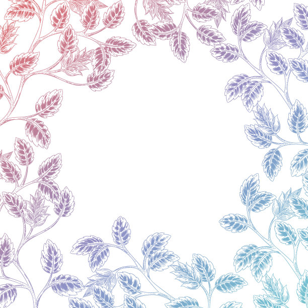 彩叶框架素材图片