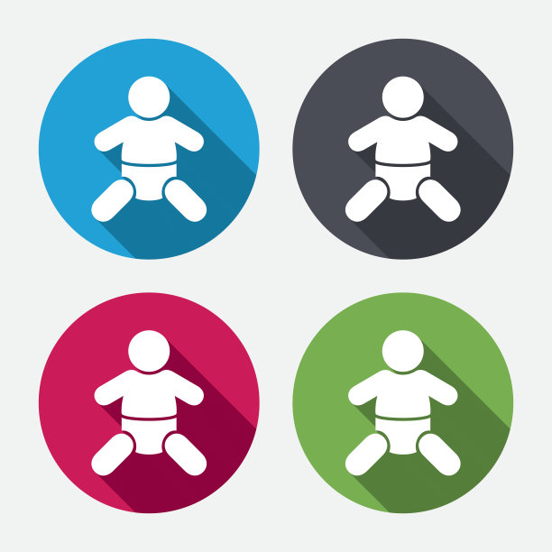 婴儿婴儿标志图标。蹒跚学步的孩子的象征。图片下载