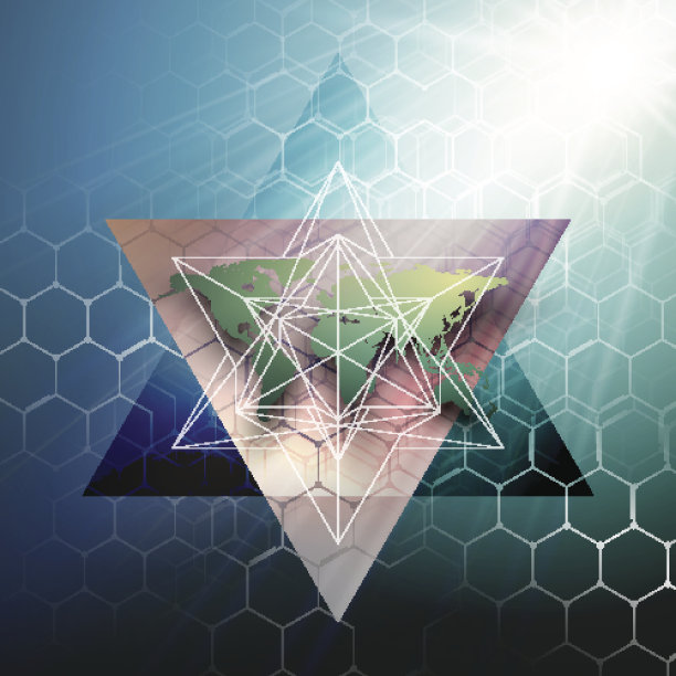 绿色世界地图，深色的连线和点图片下载