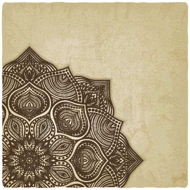 花棕色圆形装饰物图片下载