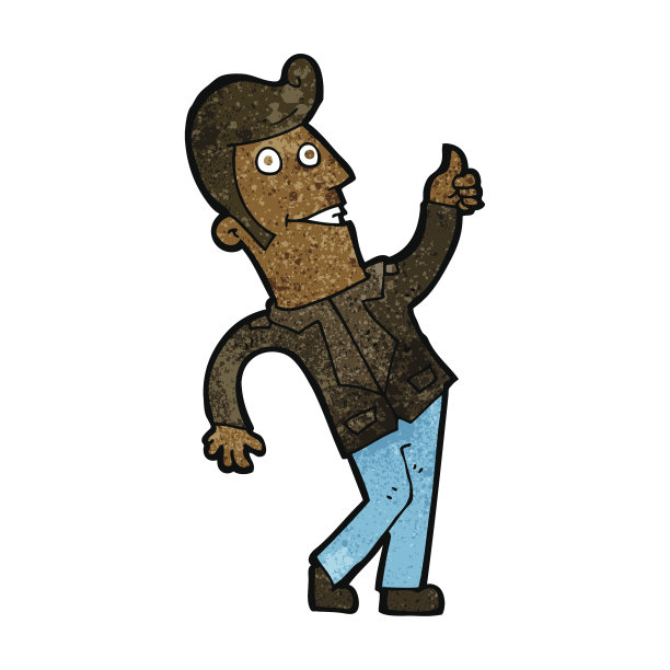 卡通男人竖起大拇指图片下载