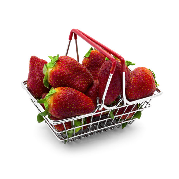 购物车里的草莓图片下载