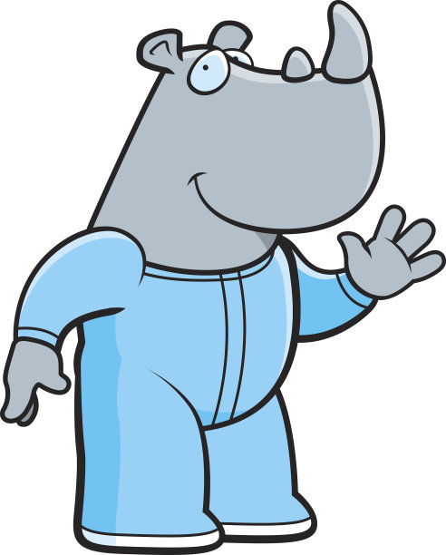 卡通犀牛睡衣图片下载