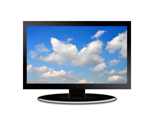 液晶电视屏幕上的白色背景图片下载