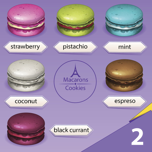 彩色马卡龙套装3图片下载