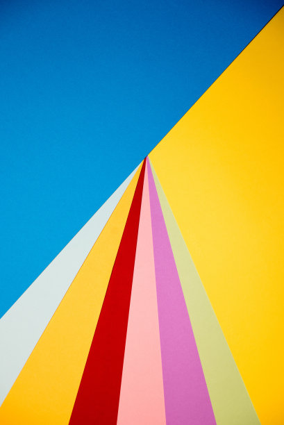 彩色纸张几何平面构成背景图片下载