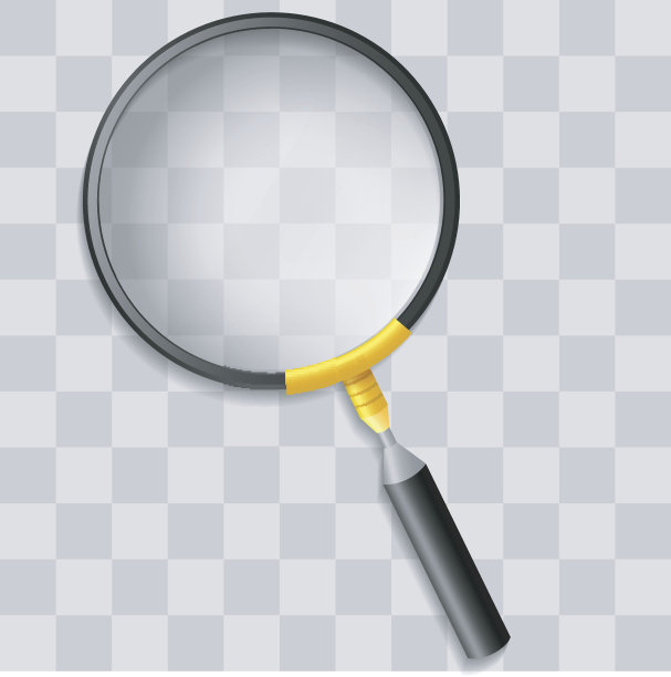 现实放大镜上的透明网格图片下载