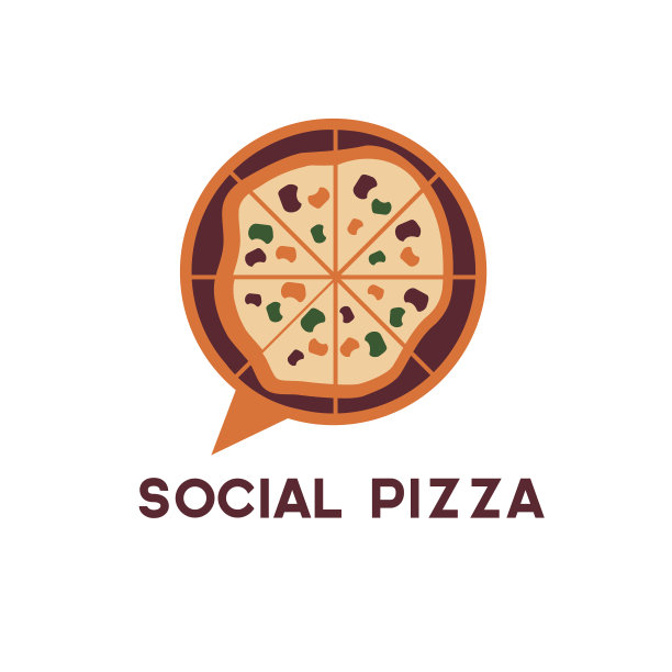 社交披萨矢量设计模板图片下载
