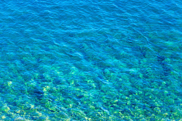 透过海水可以看到岩石的底部图片下载