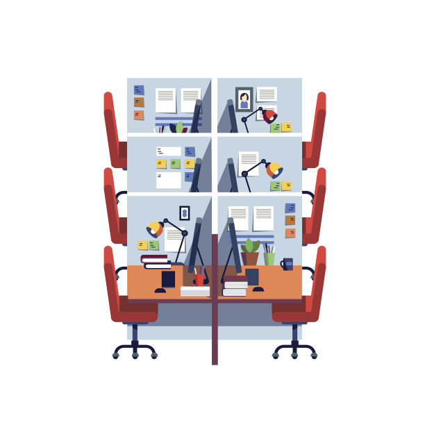 清空公司小隔间和内部工作空间图片下载