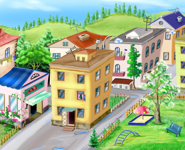 俯瞰庭院图片下载