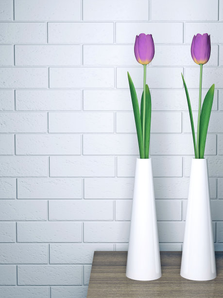 装饰架子与鲜花。图片下载