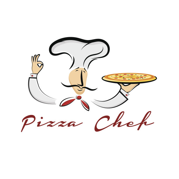 披萨大厨卡通插画图片下载