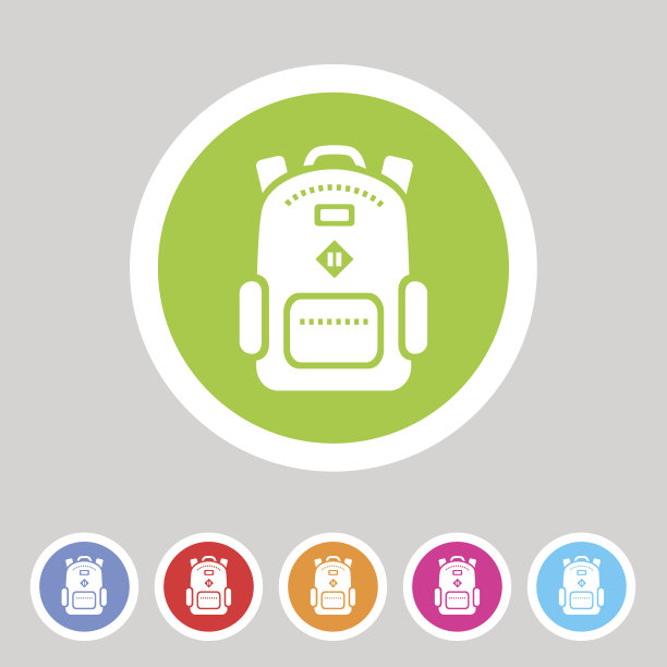 背包，书包，背包平面图标图片下载