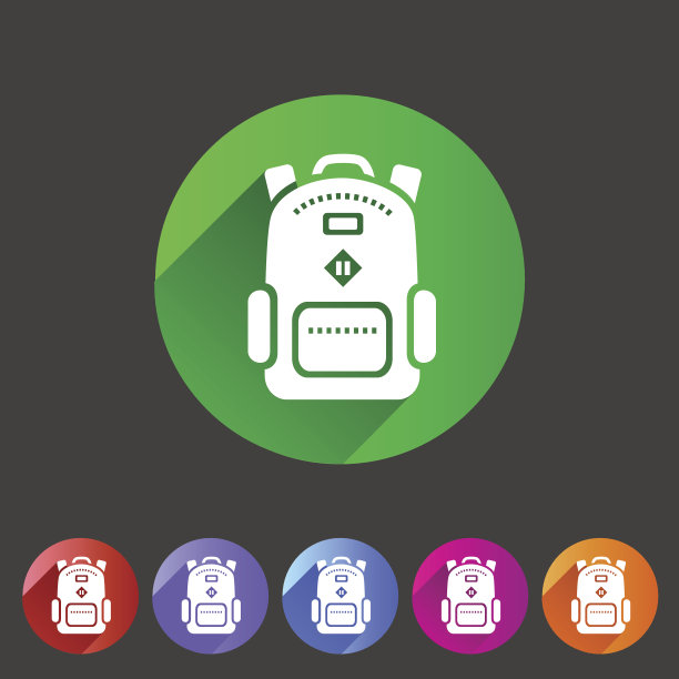 背包，书包，背包平面图标图片下载