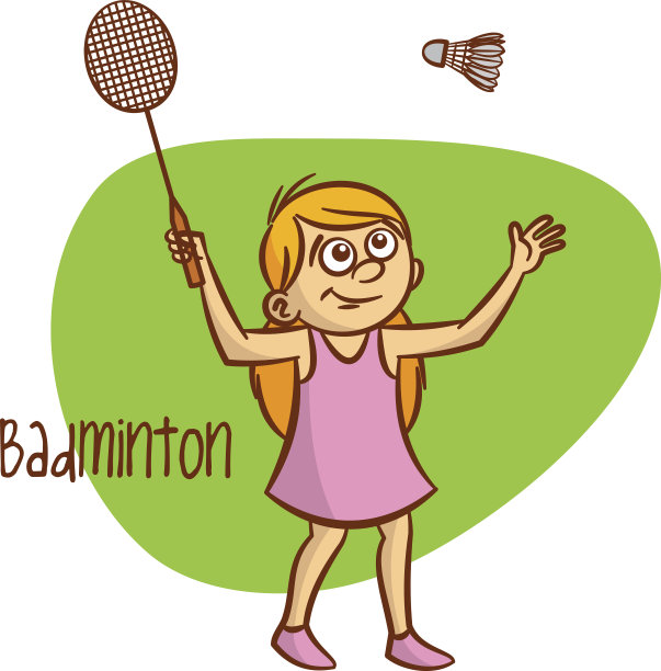 夏季运动。羽毛球图片下载
