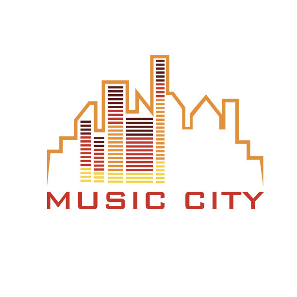 音乐城市概念矢量设计模板图片下载