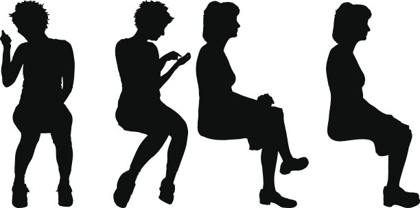 一个女人的矢量剪影。图片下载