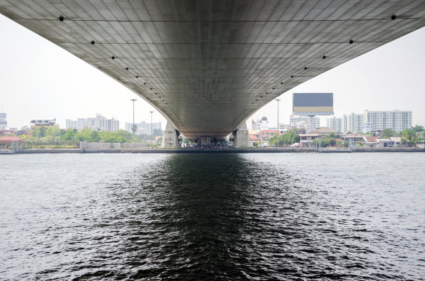 河上的拉玛八世桥的倒影图片下载