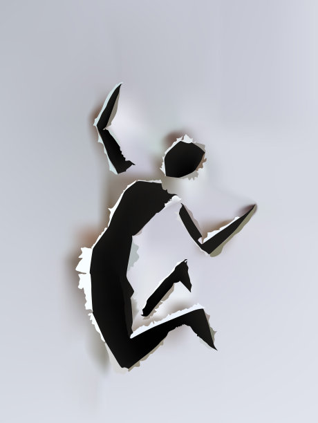 跑步人，撕纸背景模板图片下载