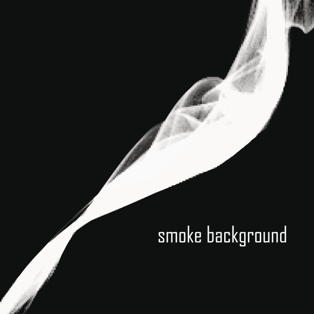 抽象烟孤立在黑色。矢量插图。每股收益10图片下载